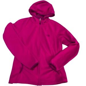 The North Face Polartec Fleece Hooded Zip Majenta Pink/Purple Jacket size M